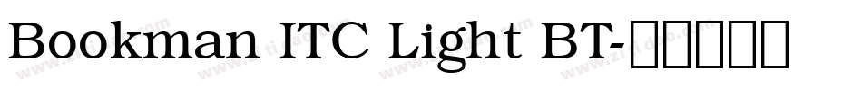Bookman ITC Light BT字体转换
